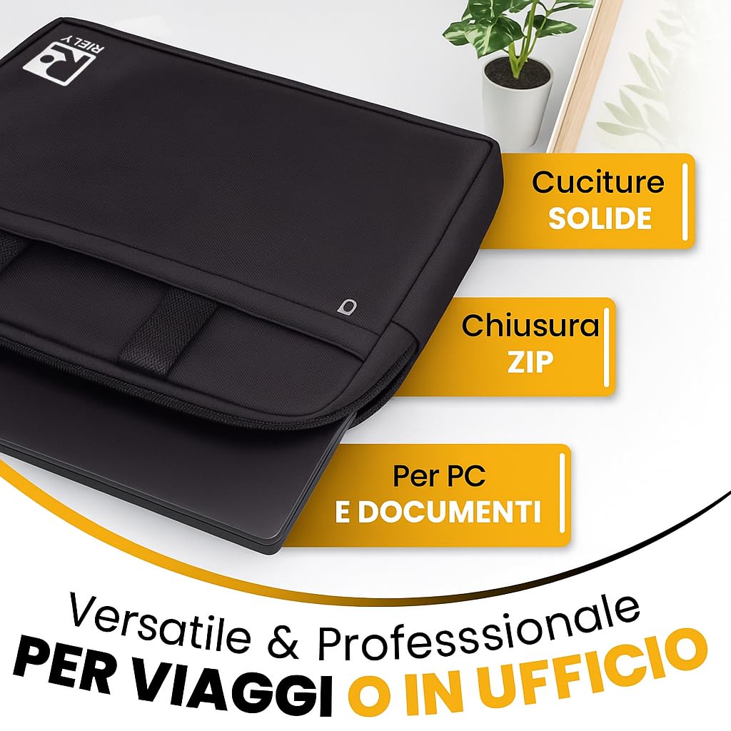 Borsa Porta PC In Neoprene 10-10,2 Pollici – Impermeabile Con Manico E Tracolla – Design Elegante - 4