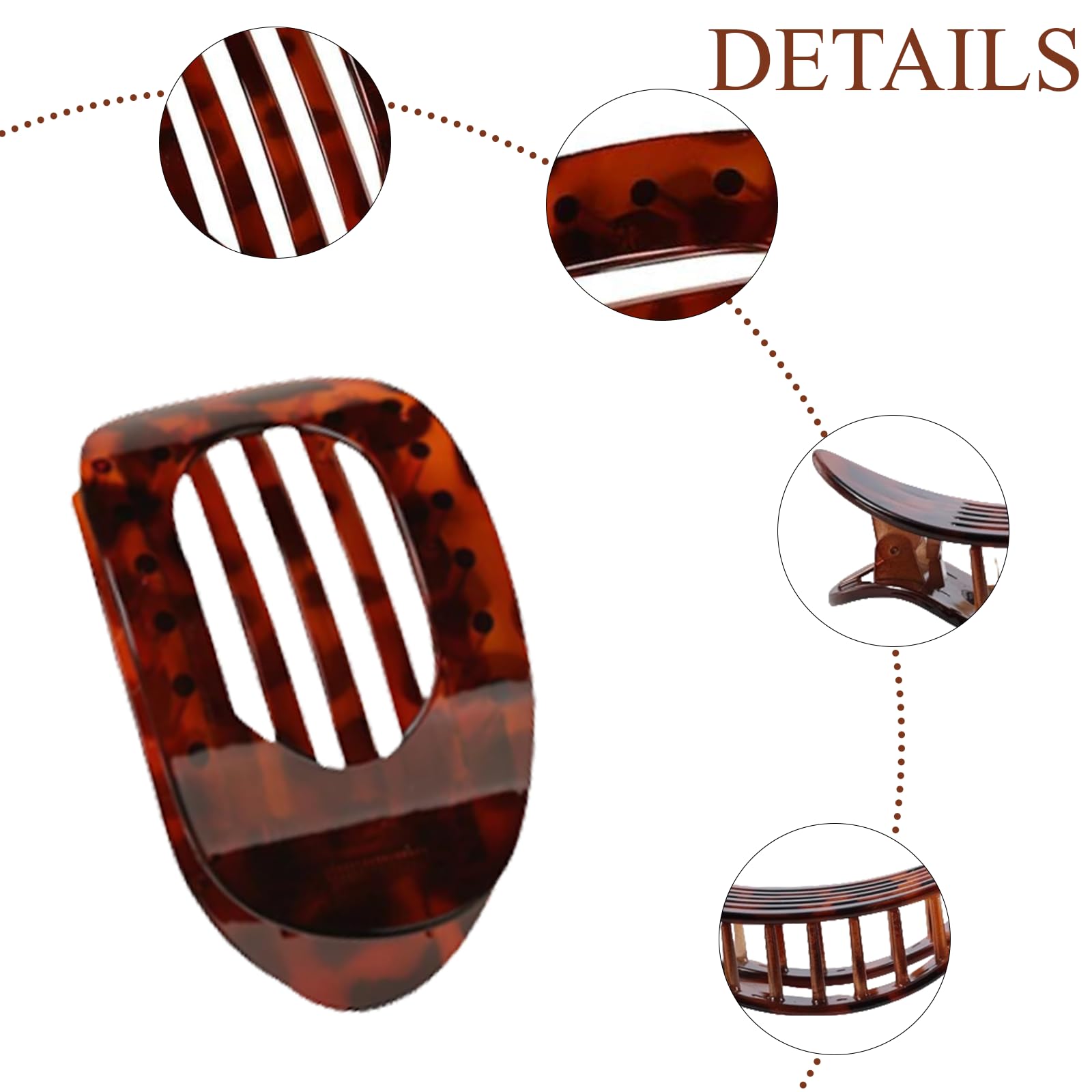 AYNKH 6 PCS Flat Hair Claw Clips for Women Fine Thick Hair Curved Design Duckbill Hair Clips for Women Flat Claw Clip Strong Hold for Lying Driving Hair Accessories for Womens and Girls - Image 3