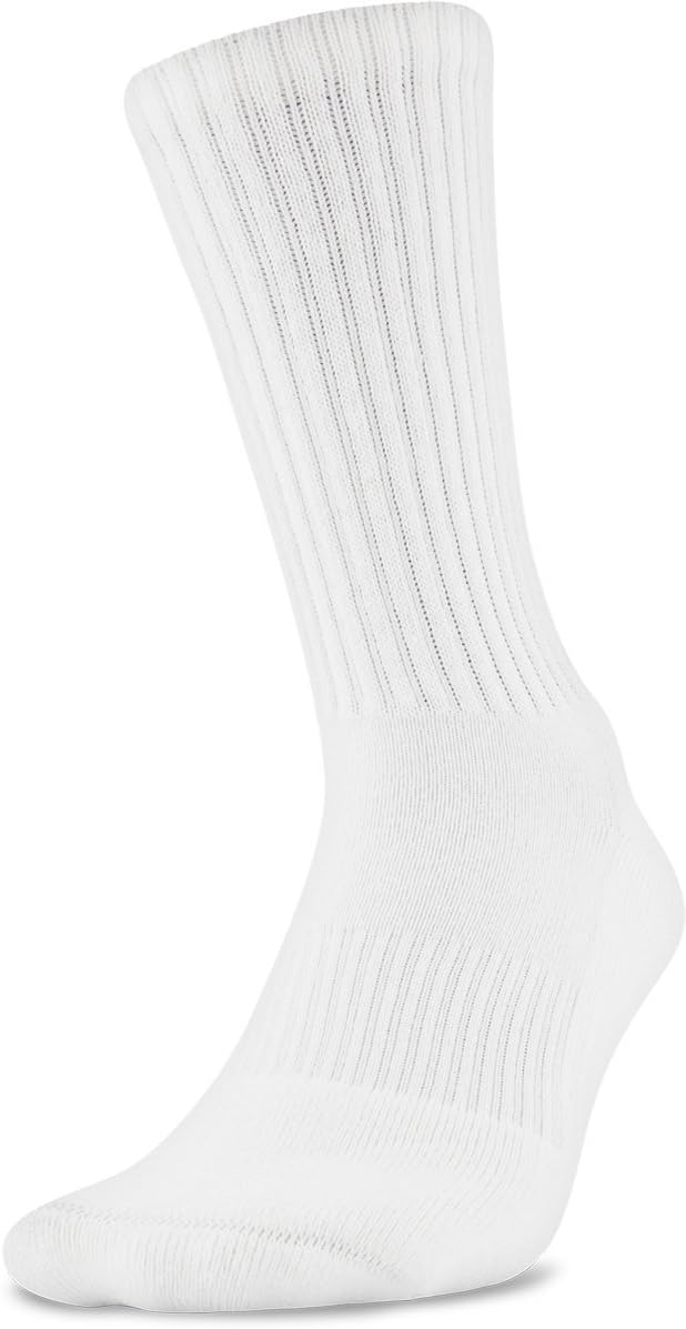 Under Armour Adult Cotton Crew Socks, Multipairs Large True Gray Heather Assorted (6-pairs)