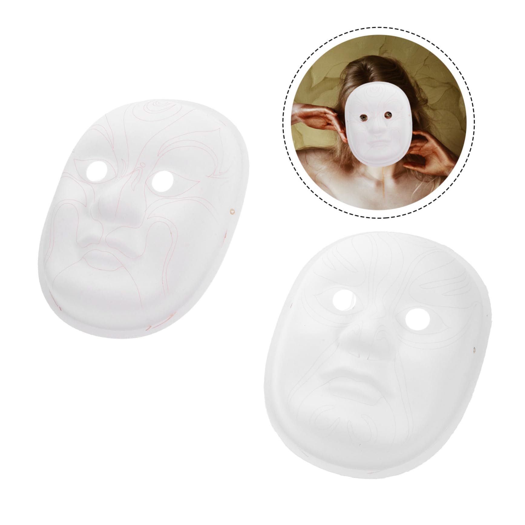 BESPORTBLE 6 Pezzi Maschere Pulp Opera Pechino in per Adulti Decorazione per Feste e Halloween con Confortevole Kuang Yin e