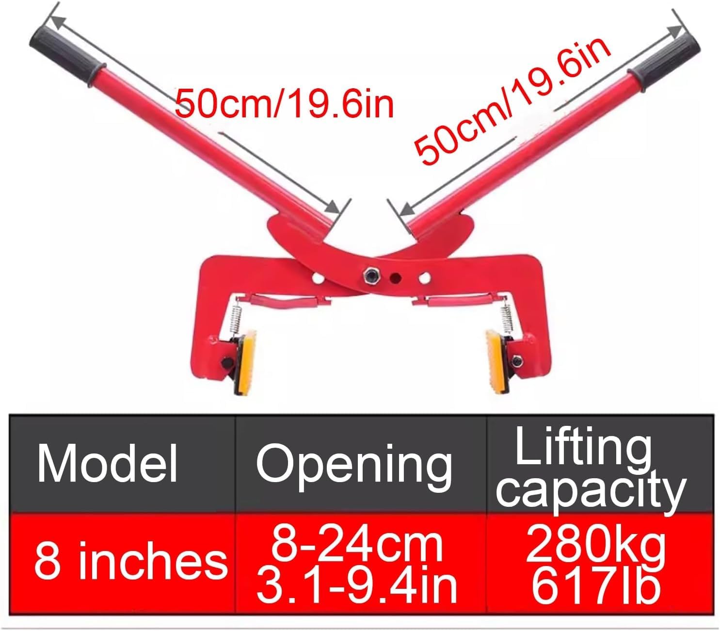 Sollevatore per lastre per 2 persone, morsetto di sollevamento per pietra, capacità 260-325 kg, acciaio legato forgiato, regolabile 6-30 cm, per sollevamento blocchi di cemento