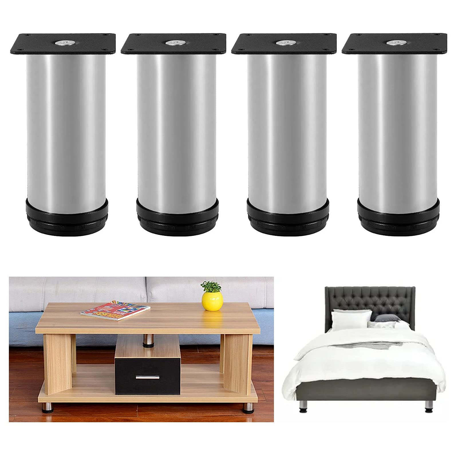 Patas ajustables para muebles de cocina y baño fabricadas en acero inoxidable