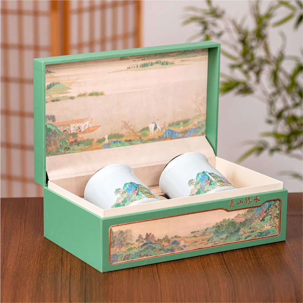 Tea Coffee Sugar Canisters Keramik lose Teekanne, versiegeltes Glas für die Küche, Süßigkeitenglas, Retro Teeservice, Einzeltopf, Geschenkbox-Set Küchendosen (B)