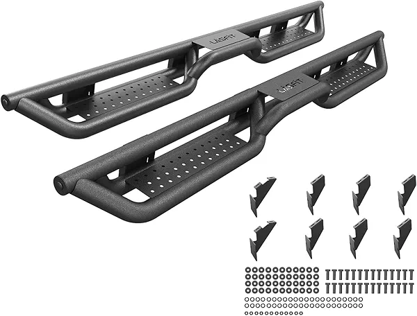 LASFIT 5 Inch Side Steps Running Boards Fit for Toyota Tacoma 2024 2025 2026, 3D-Scanned OEM Fit, Bolt-on Two-Level Design, 600+ Lbs Heavy-Duty Strength, Fit Double Cab ONLY, Side Step Rail Nerf Bars