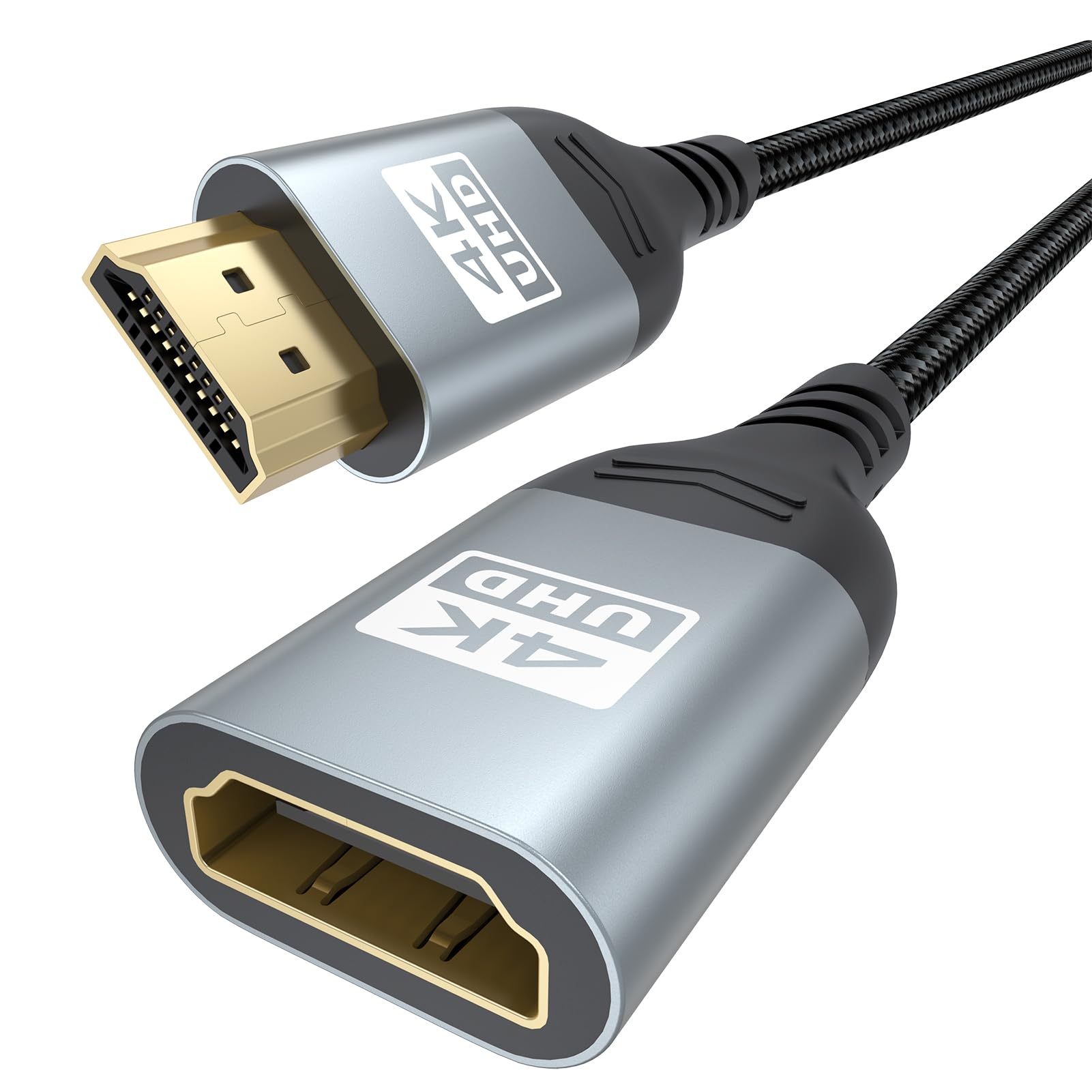 Cable de extensión HDMI de 6 pies, cable extensor HDMI 4K macho a hembra, cable adaptador 4K a 60Hz, 2K, 1080P, ARC, HDR, 3D, compatible con TV Stick, portátil, HDTV, monitor, Xbox, PS5/PS4