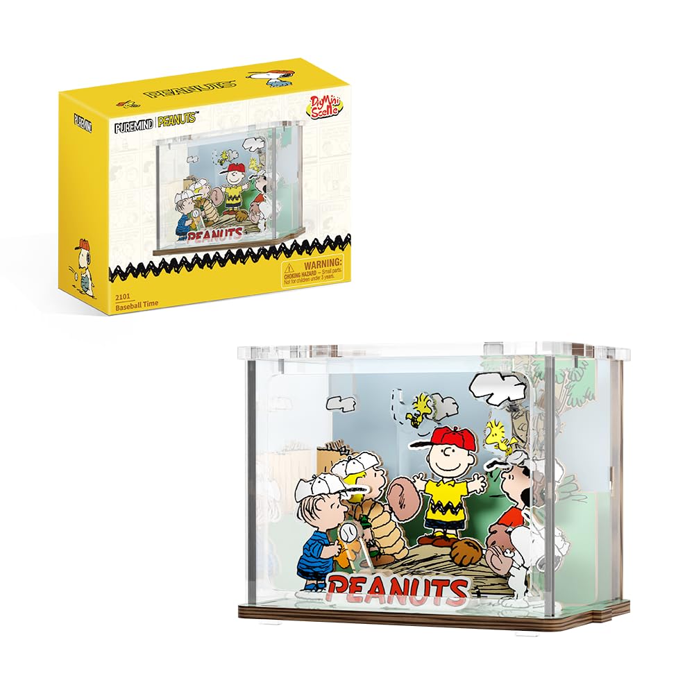 Amazon.com: puremind Snoopy Baseball Miniature Wooden Puzzle Kit