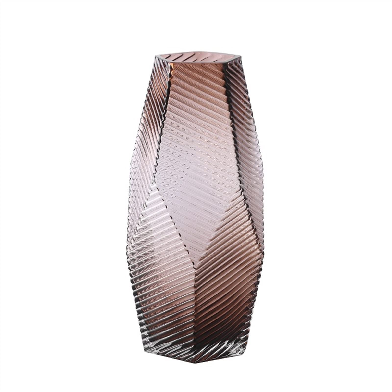 Centerpiece Vases Modern minimalist geometric creative glass vase ornaments water flowers tulips living room desktop flower arrangement decoration(Large)