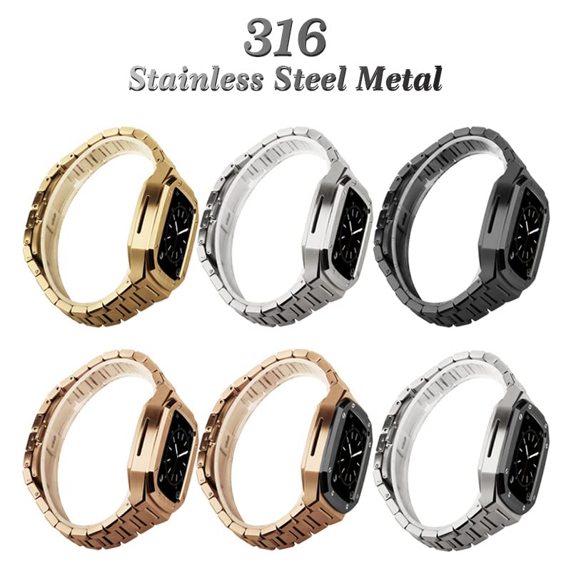 Kit de modification luxe en métal pour Apple Watch | Boîtier EZZON de qualité premium - 5