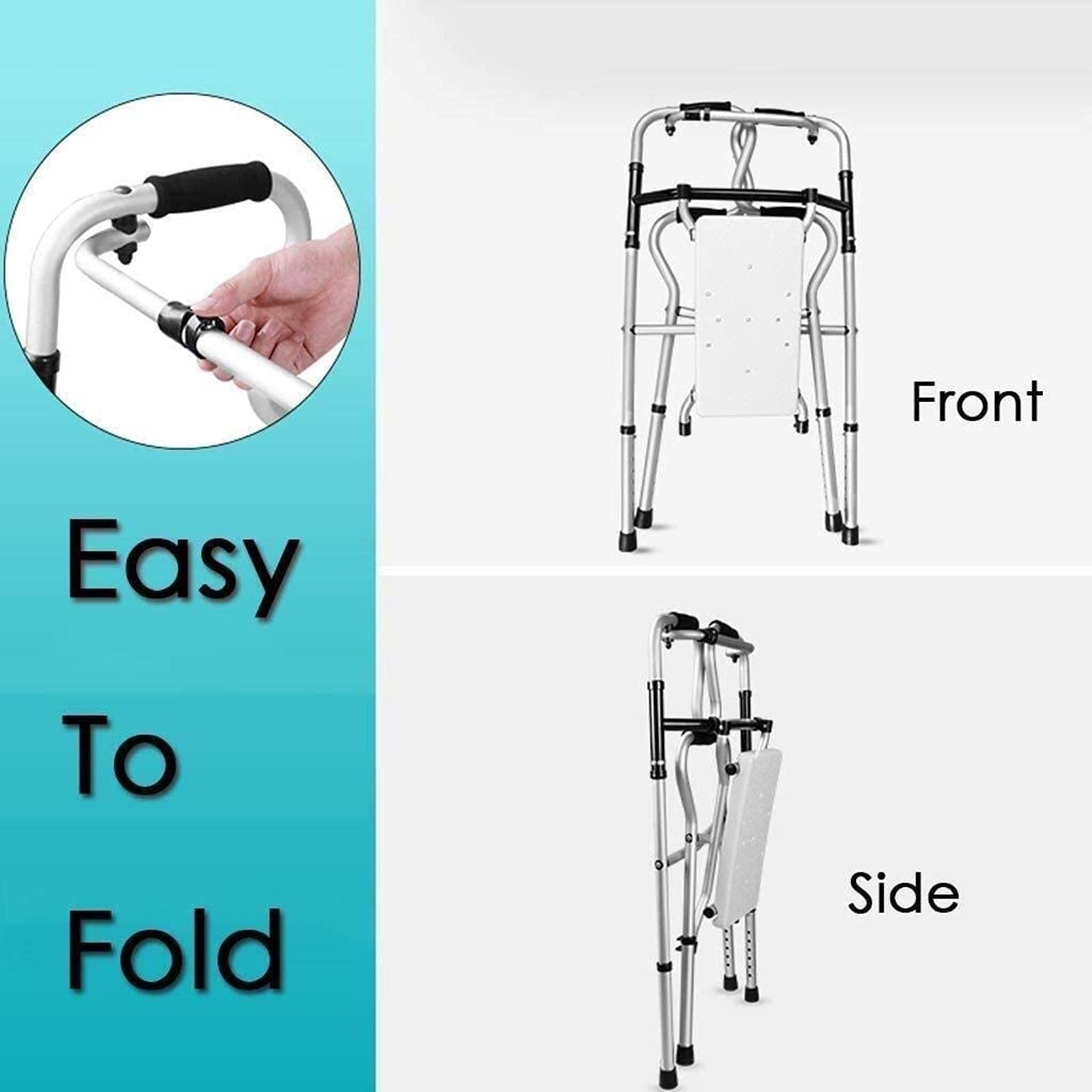 Rollator Walker Rama do chodzenia Standardowy chodzik Rollator Chodzik dla osób starszych Chodzik po schodach Lekki aluminium Regulowany Mobilność Tęsknota za Comfortable anniversary