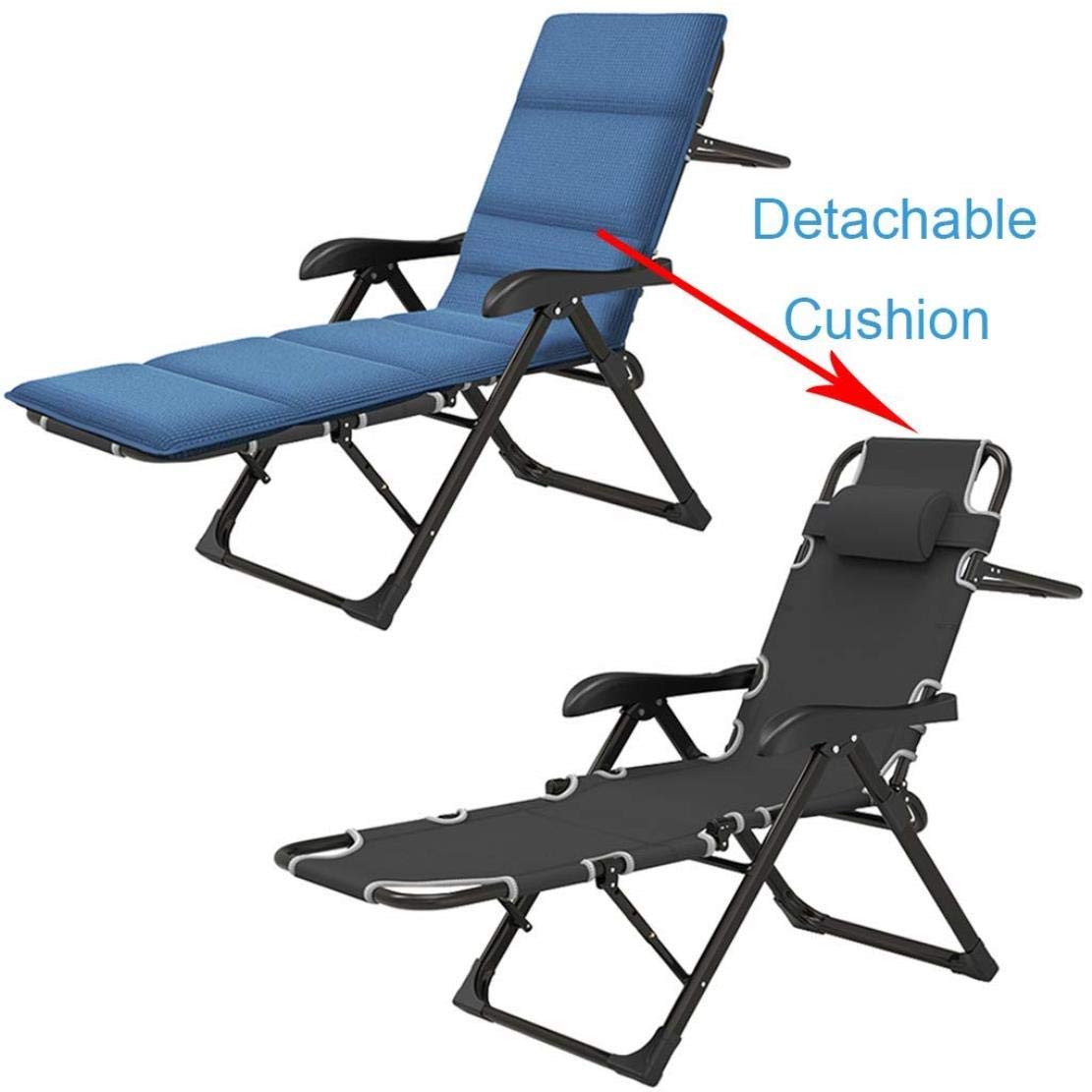 Prodotti per la casa Lettini Prendisole Patio Lounge Poltrone reclinabili Grigie Sedie Pieghevoli reclinabili Regolabili Sedie a Sdraio da Giardino Traspiranti per Esterni con Cuscino per pa