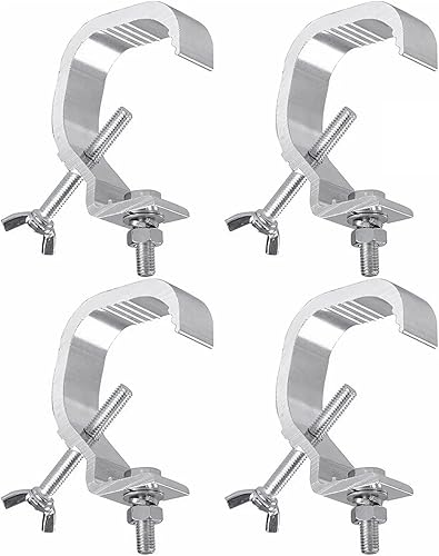 Kit de gancho de lámpara de escenario de aleación de aluminio resistente para evitar resbalones, 4 piezas