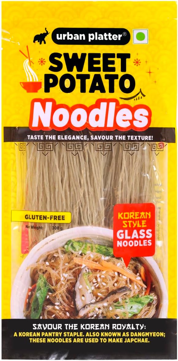 urban platter Sweet Potato Noodles (Dangmyeon, 300g (Korean Style Japchae Noodles|Glass Noodles|Additive Free|Gluten Free))