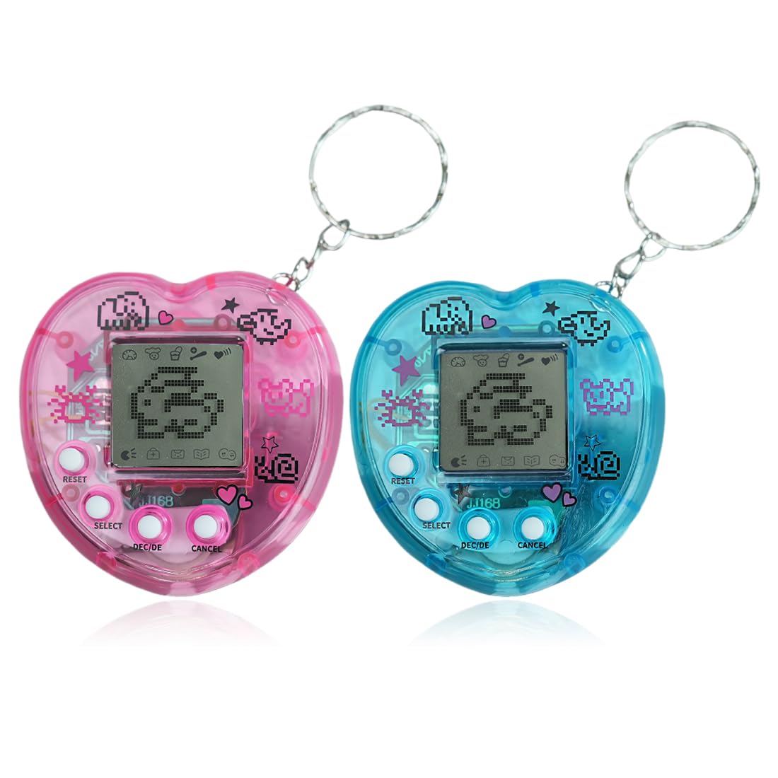 Yeelan Lot De 3 Machines De Jeu électroniques Pour Animaux De Compagnie, Console Portable, Jouet Rétro, Cadeau D'anniversaire Avec Trousseau De Clés