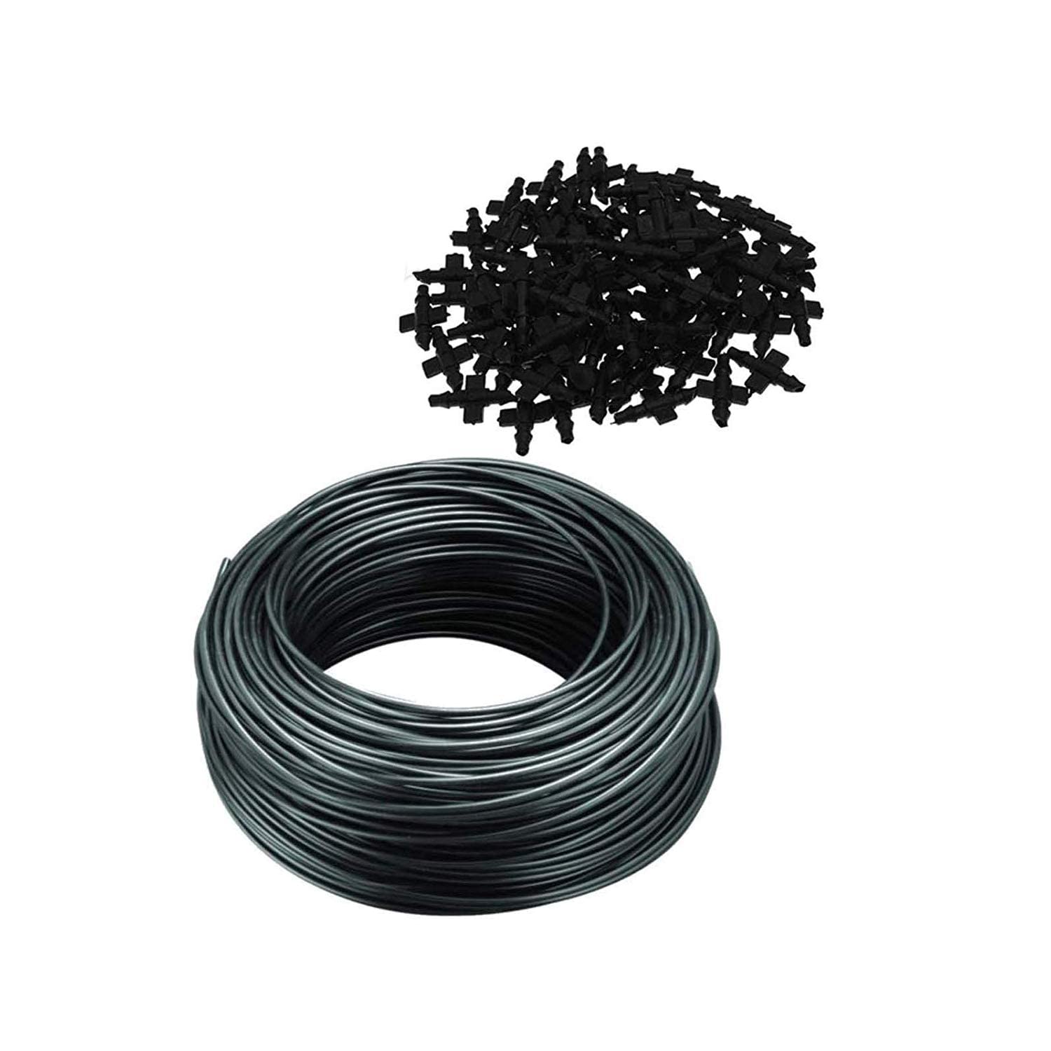 Siddhi Plastic Drip Irrigation Accessories Pin Connectors (120 Pieces) and Drip Irrigation Garden Watering Plants Feeder Line Pipe 4mm , 100 m (Black) (B09NLQ6PFH) Amazon Price History, Amazon Price Tracker