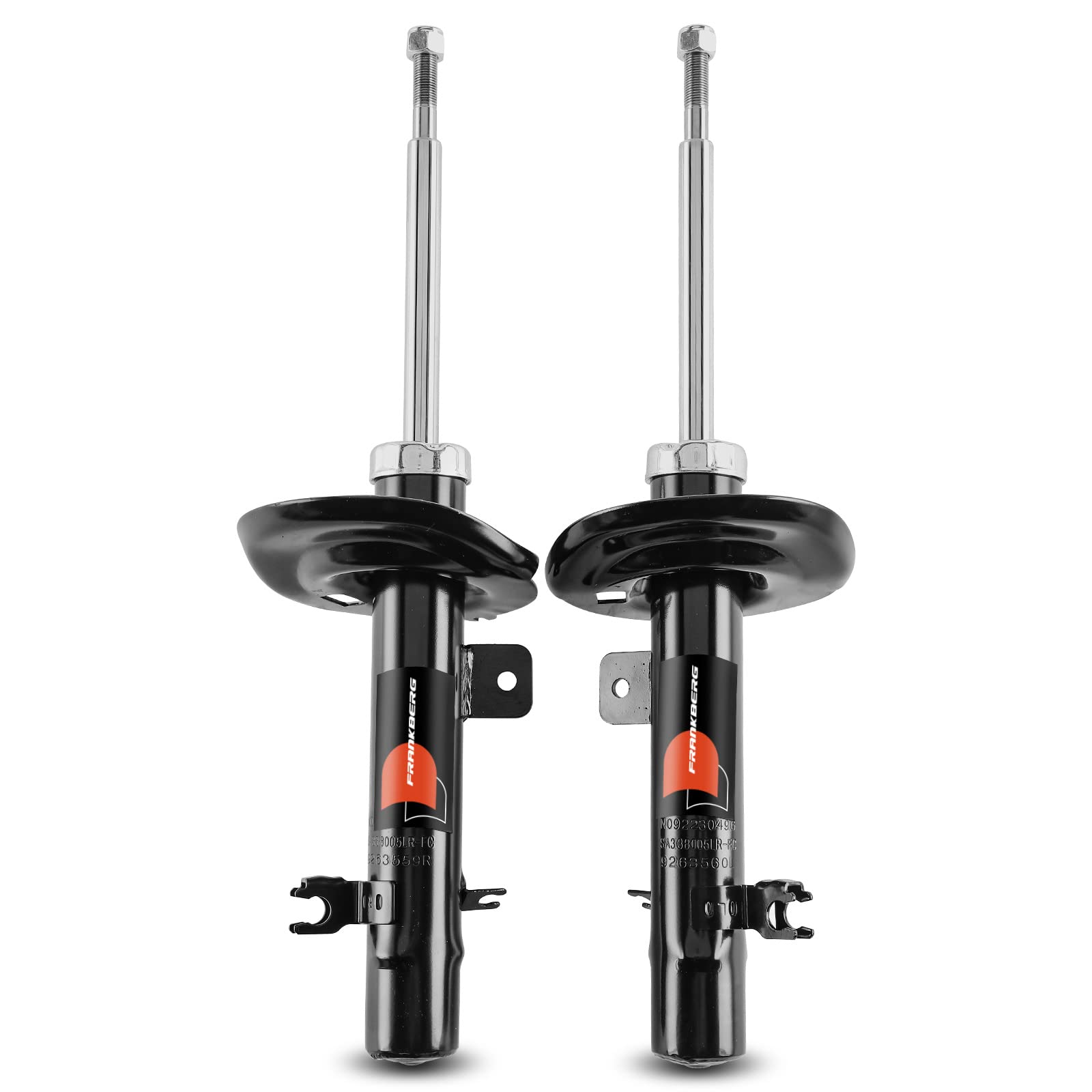 Frankberg 2x Amortisseur à gaz Avant Gauche Droite 510mm Pression de gaz Compatible avec 2008 I CU 2008 I Van CU Remplacer# 3338004,9810915580
