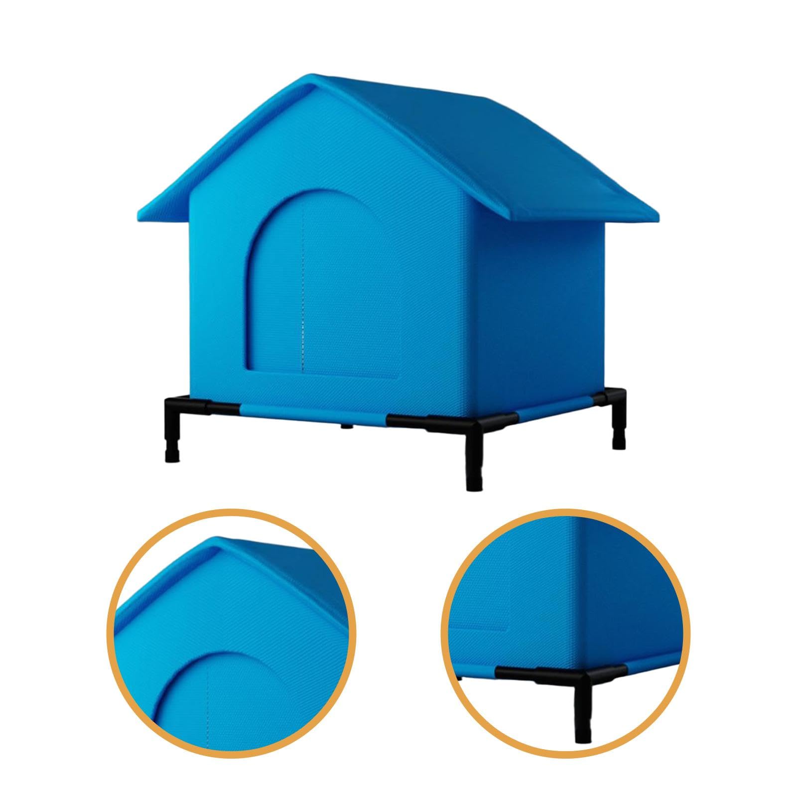 Milageto Niche pour Chat d'Extérieur Imperméable et Chaude, Abri pour Chats Errants avec Isolation Hivernale, Maison en Tissu Oxford Résistant, Pieds Surélevés Anti-Humidité, pour Jardin et Terrasse