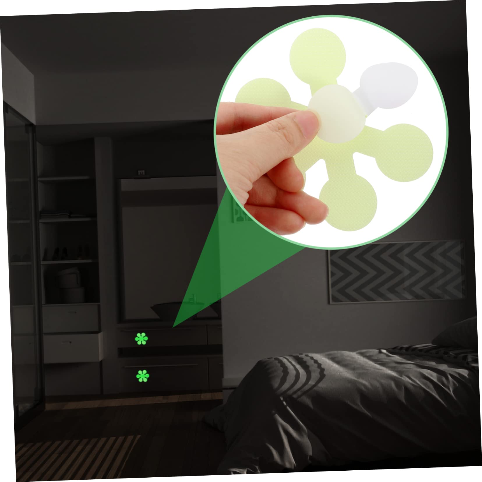 Zerodeko 80pezzi Nastro Antiscivolo Fluorescente Per Scale Strisce Riflettenti Per Gradini Adesivi Luminosa Per Sicurezza e Resistente Al Caldo