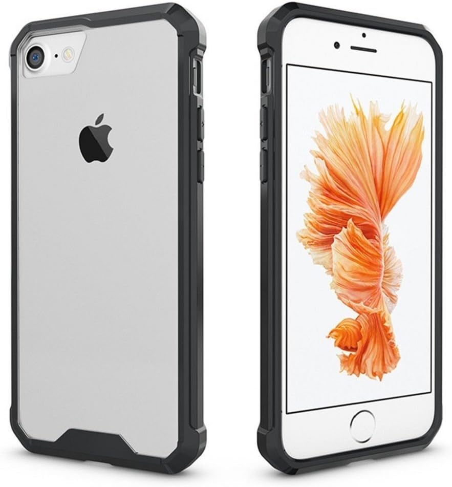 LAPRAMOL Unicorn Beetle Series Premium Hybrid Protective Clear Case Protection Scratch-Resistant Cover With Shock-Absorbent Reinforced TPU Bumper for iPhone 7 Plus / iPhone 7 (Black-iPhone 7plus)