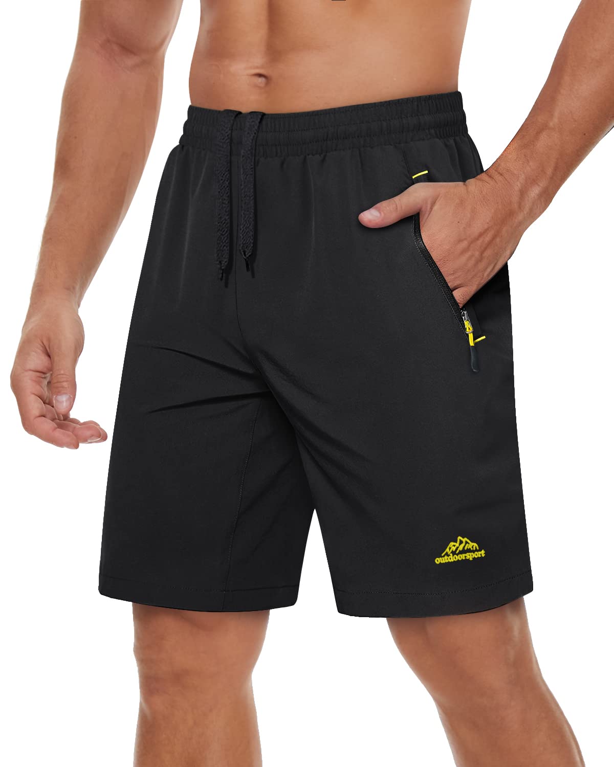 Sponsored Ad – Men's Quick-Drying Training Shorts, Running Shorts, Breathable Sports Shorts with Zip Pockets