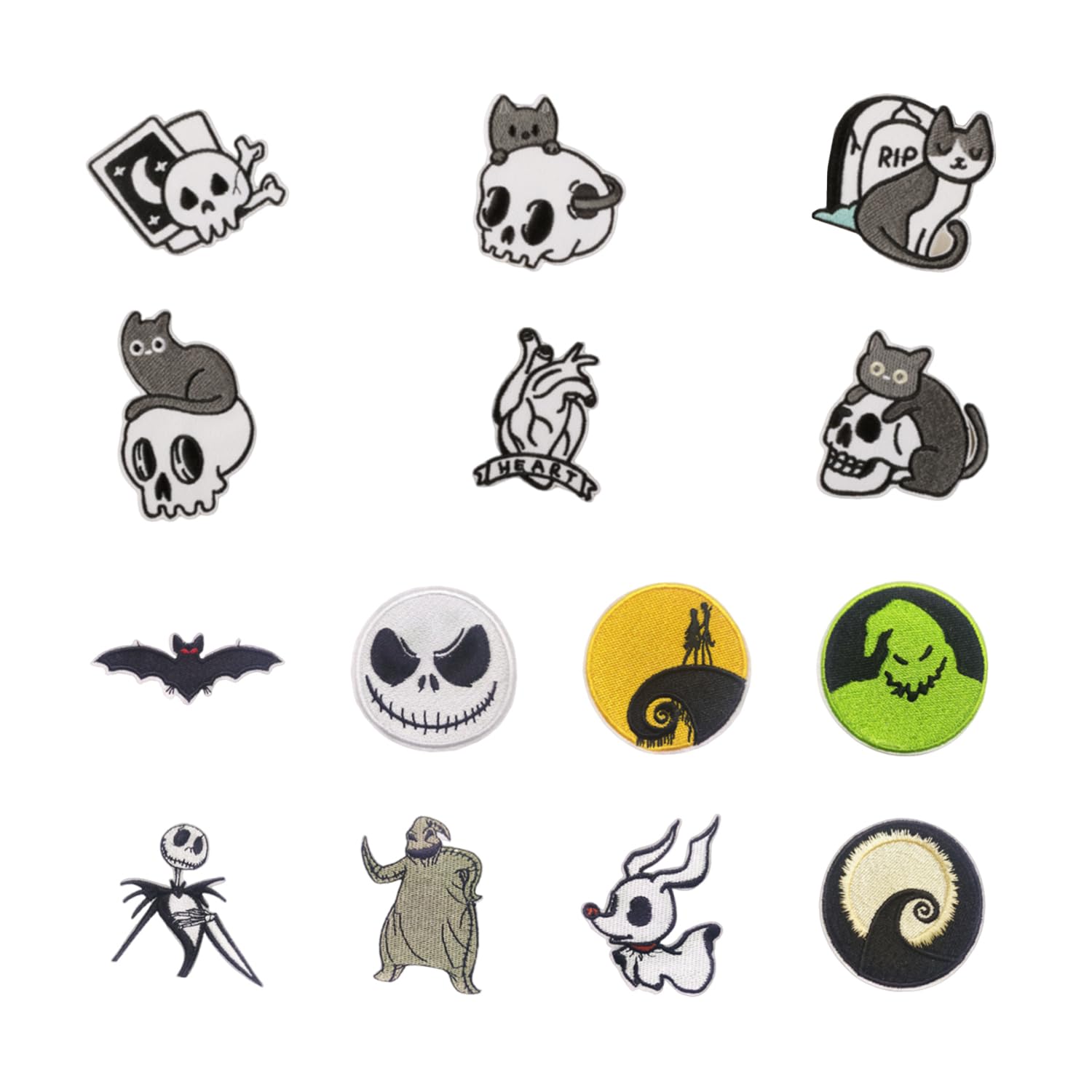 CYNOSURETECH 14 Pieces Of Embroidery Patches, Creative Cartoon Patches, Clothing Repair Patches, Sewing Patches, Clothing Decoration Patches