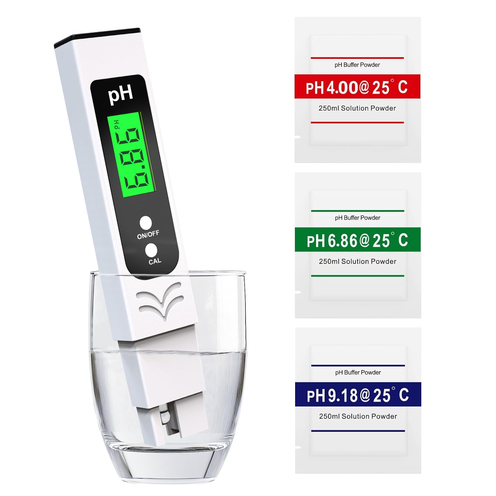 Medidor de pH de alta Precisión ± 0,01 para Piscina y Agua Potable con Pantalla LCD
