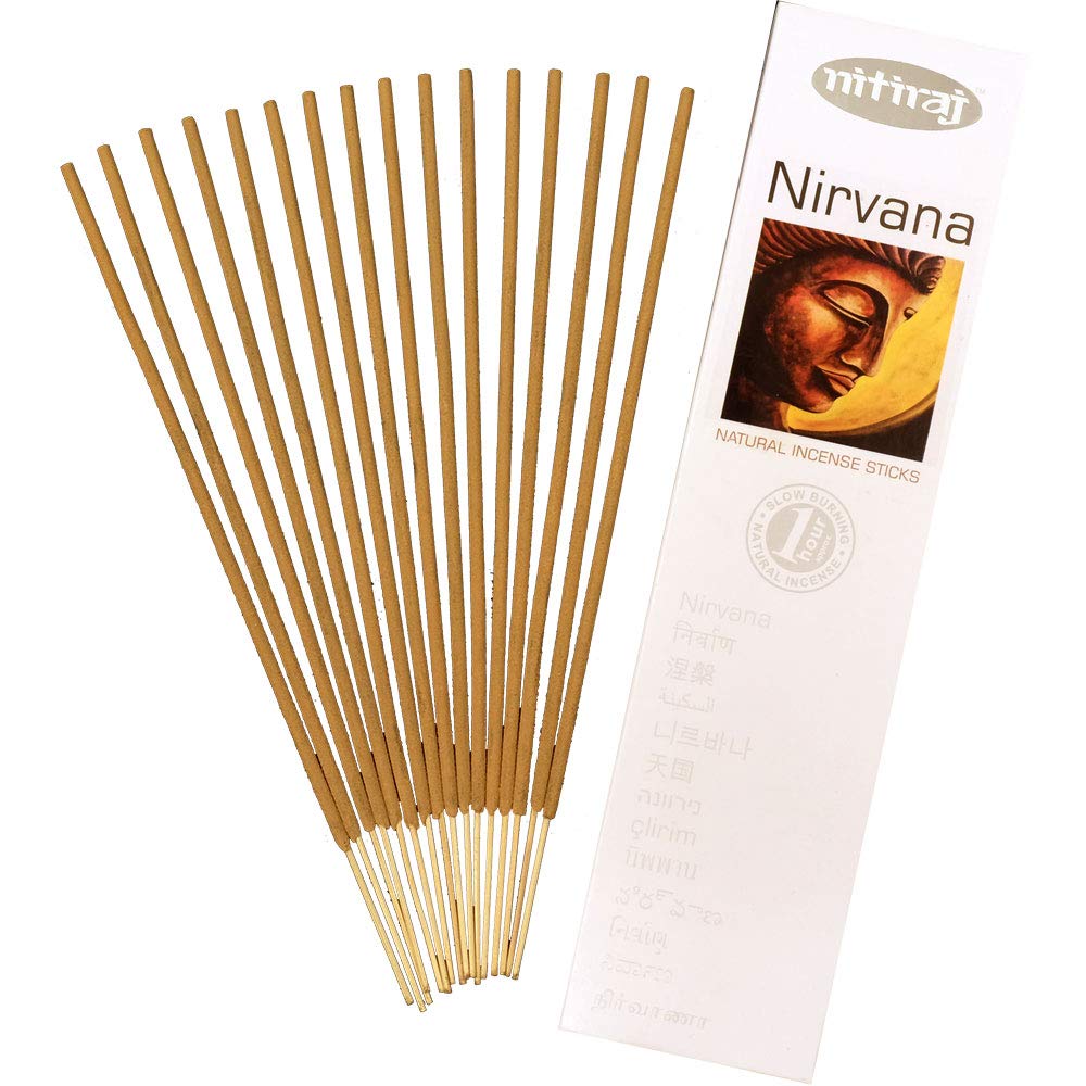 Nitiraj Platinum Natural Incense Sticks Slow Burning 1hr. 2Pack Nirvana