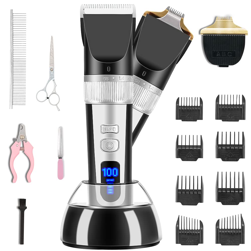 Buy X XBEN Dog Clippers, 2 in 1 Rechargeable Cordless Dog Grooming Kit and Paw Trimmer Blade, 2