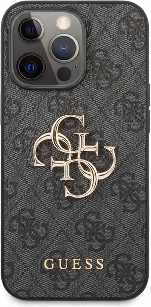 Guess GUHCP13X4GMGGR - Custodia per iPhone 13 PRO Max 6,7", con Logo Big Metal