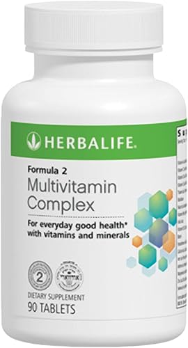 HERBALIFE Formula 2 Multivitamin Complex: 90 Tablets, for Everyday Good Health, Promotes Healthy Bones, Skin and Hair. with Folic Acid, Calcium and