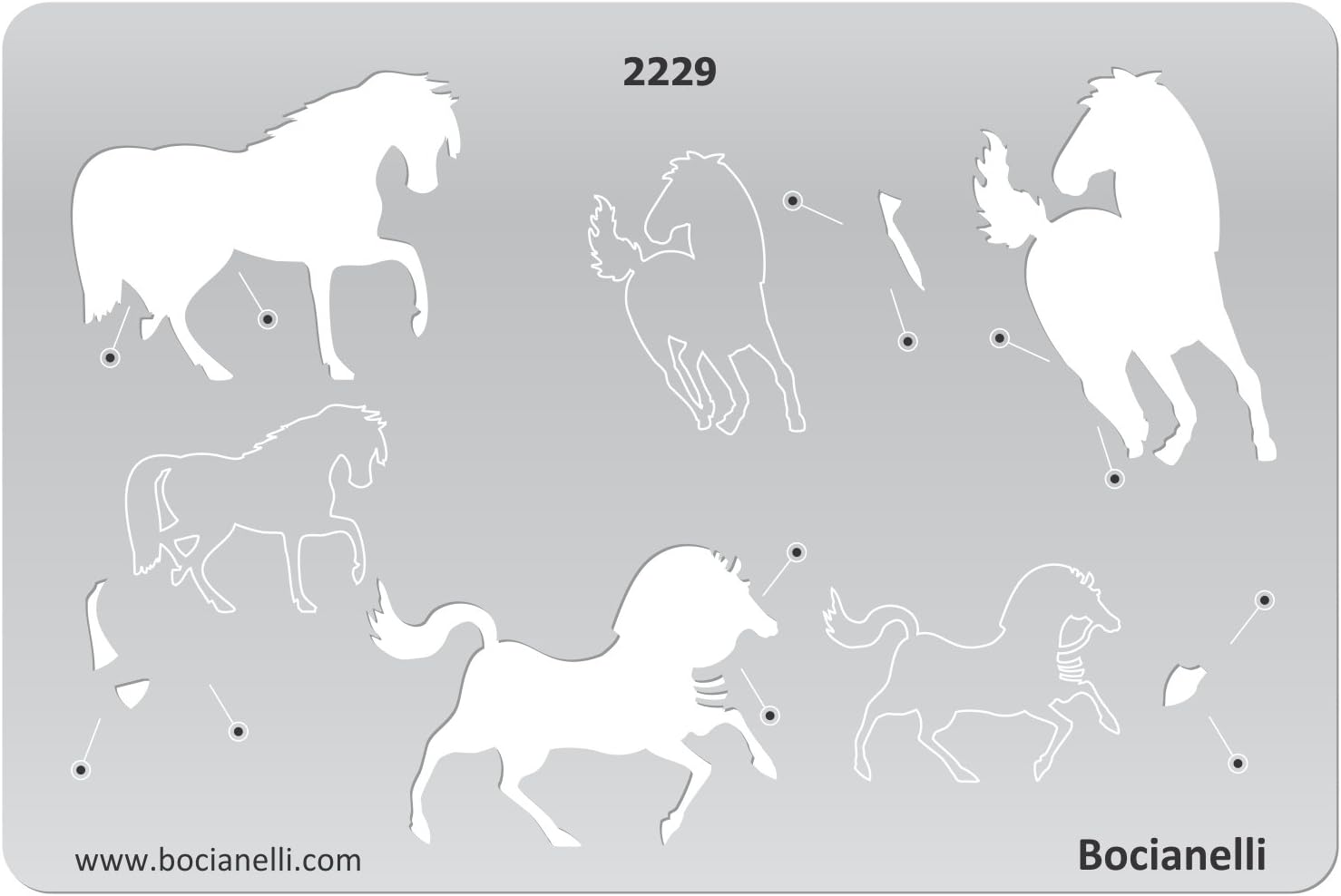 Plastic Stencil Template for Graphical Design Drawing Drafting Jewellery Making - Horse Horses Pony
