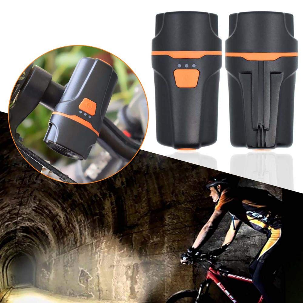 Luz LED para Bicicleta, Juego de Luces Delanteras y traseras superbrillantes, Linterna para Ciclismo, lámpara Recargable por USB y Accesorios.