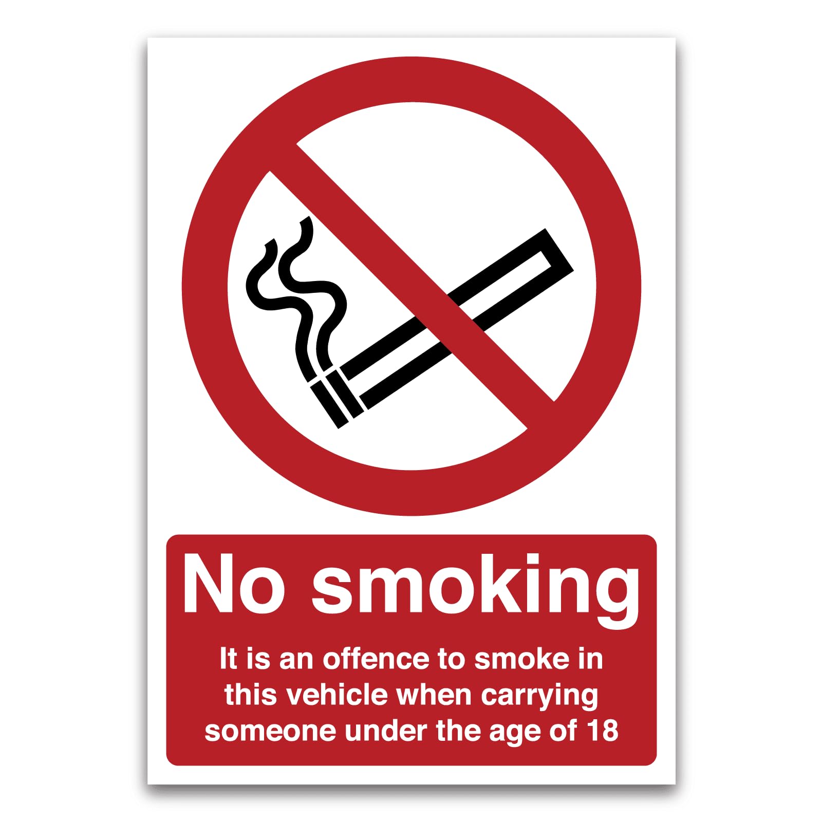 No smoking, It is an offence to smoke in this vehicle, Prohibition Signs Metal Tin Sign 8 x 12 inch for Industrial & Commercial