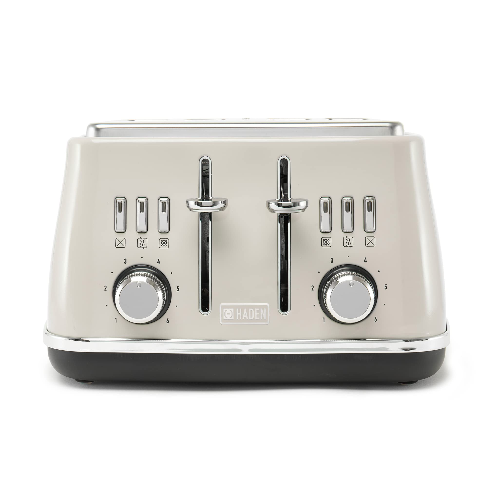 Haden Cotswold Putty 4 Slice Toaster Stainless Steel Toaster 4 Slice