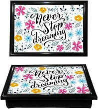 Bean Bag Padded Never Stop Dreaming Lap Tray Dinner Serving Cushion Laptop Holder Breakfast Lap Tray