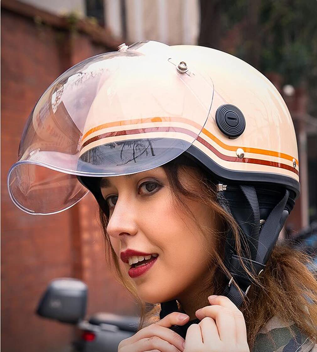Erwachsener Motorradhelm Stilvoller halboffener Helm mit reflektierendem Visier Motorradhelm Impack Restance Belüftungshelm zum Schutz der Verkehrssicherheit des Benutzers