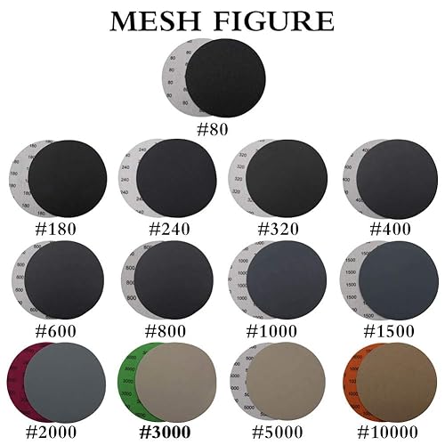 Miniatura 4 de 25 piezas de papel de lija profesional de 6 pulgadas y 5.906 in, papel de lija seco húmedo de grano 2000 de alta calidad, resistente al agua,