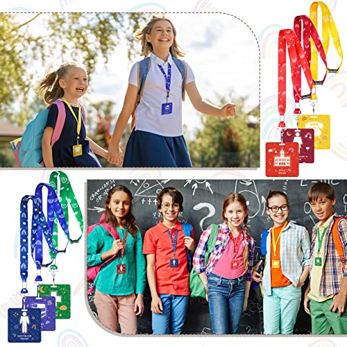 Kosiz 24 Pcs Hall Passes Lanyards School Classrooms Passes Set Unbreakable Pvc Bathroom Passes Bulk Neck Lanyard School Passes For Teacher Student Parent Library Office Nurse Supply (Rainbow) #TOP5