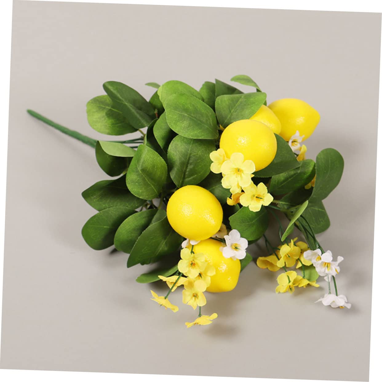 5pezzi Decorazione Con Foglie Verdi Bouquet Artificiali e Aspetto Realistico Per Fotografie e Allestimenti Festivi