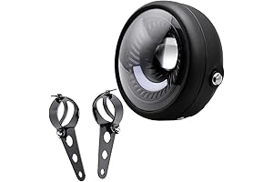 6 1/2" Xenon Depot Motorcycle Headlight with Halo Ring