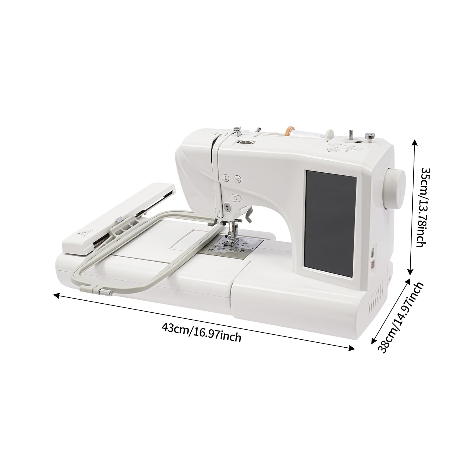 Macchina da ricamo con touch screen LCD