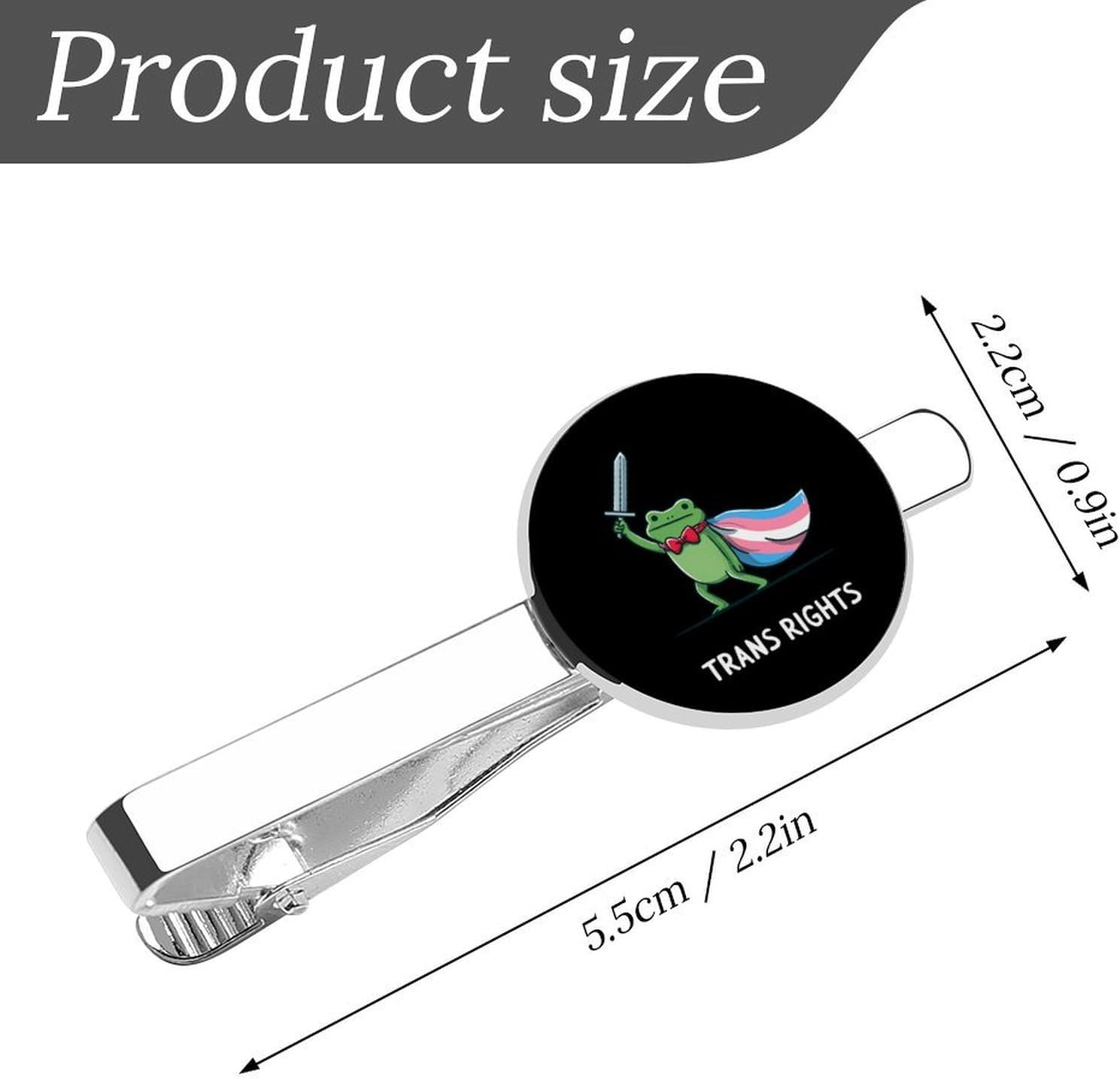 Trans Rights Classic Tie Clips for Men 2 Pack image 2