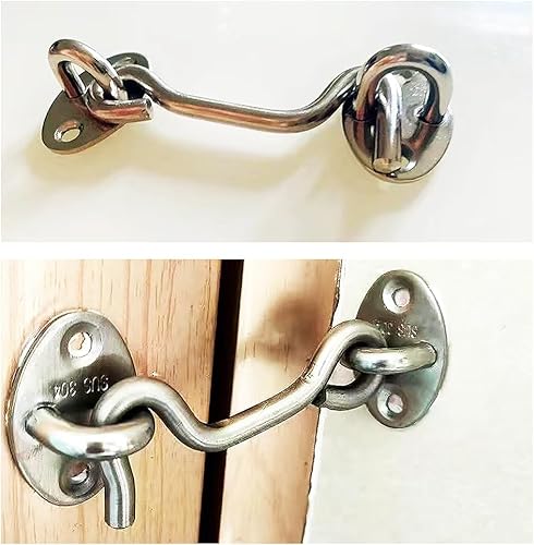 Miniatura 7 de Pestillo de puerta para valla al aire libre, puerta de granero, herrajes para dormitorios, pestillo de puerta de granero de 4 pulgadas, cierre de