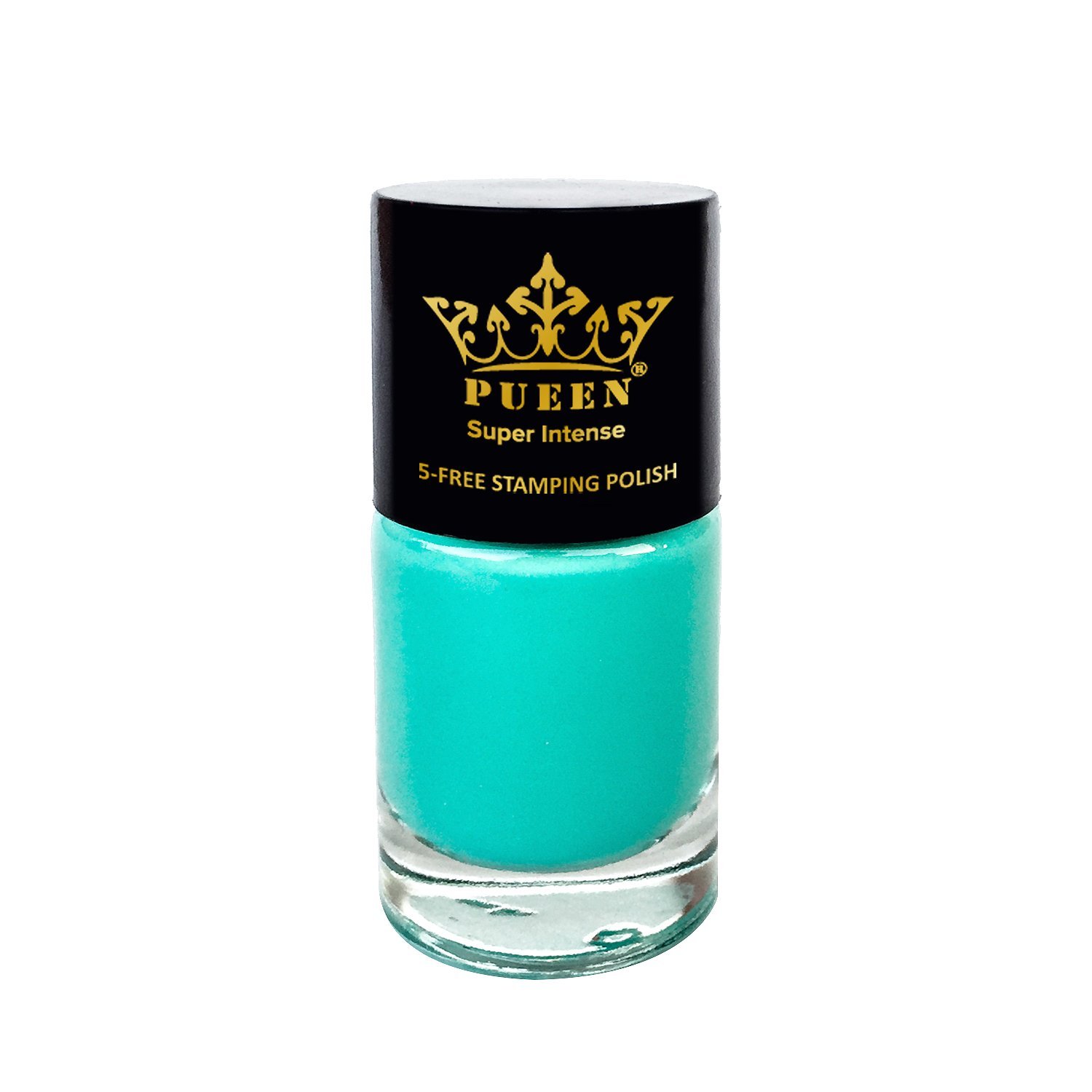 PUEEN Super Intense Nail Polish for Nail Stamping Big 5-Free Formula Nail Color Lacquer (813 - Mermaid Green)-BH000517