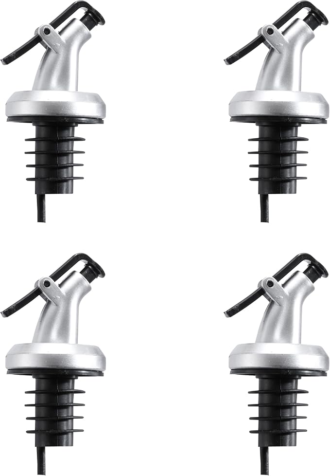 Oil Bottle Pourer, 4Pack Wine Pourer LeakProof Bottle Stopper