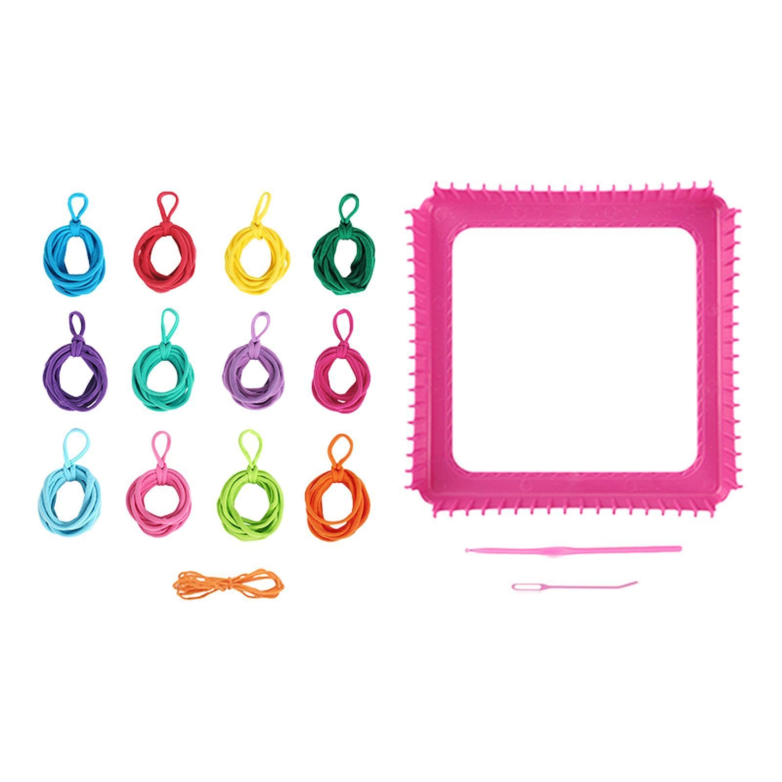 The Style Sutra Weaving Loom Kit Creative Toy Pot Holder Loops for Beginners Adults Knit Hat Style C|1 Knitting Machine384 Knitting Threads1 Yarn1 Sewing Pin1 | Weaving Looms-image-32