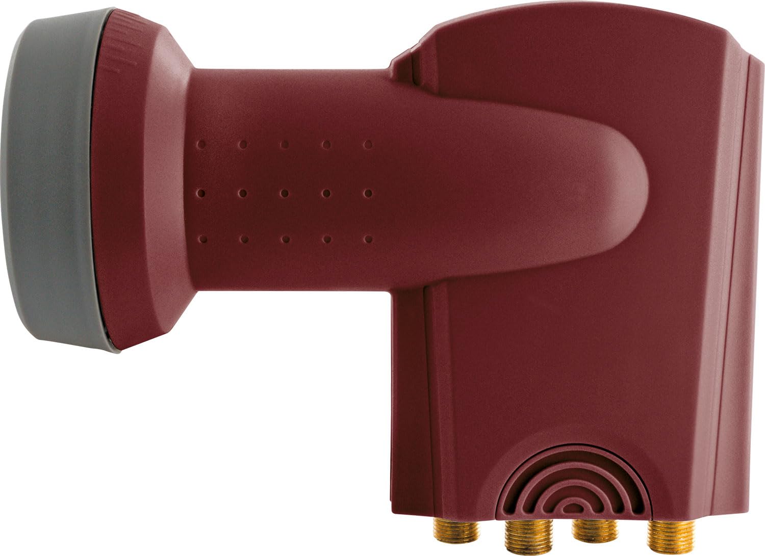 SCHWAIGER 388 Quad LNB Low Noise Blockconverter Sun Protect Tapa LNB Digital Resistente al Calor Accesorios para Antenas parabólicas protección contra la Intemperie contactos Dorados Rojo