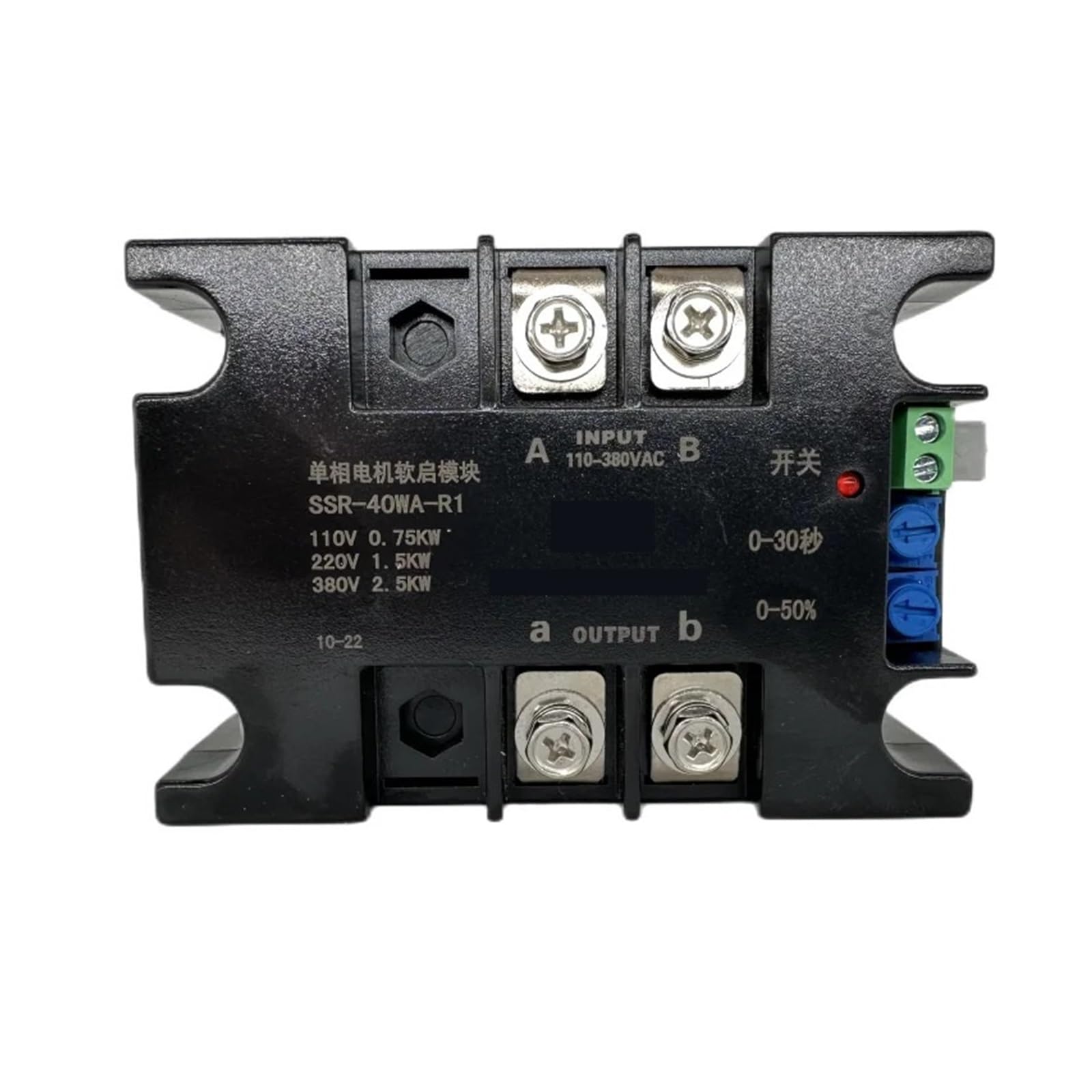 Jednofazowy rozrusznik silnika 220 V, moduł Softstart, 50-60 Hz, kompatybilny z 2/4/6/8 kW (SSR-80WA-R1 (3 KW))