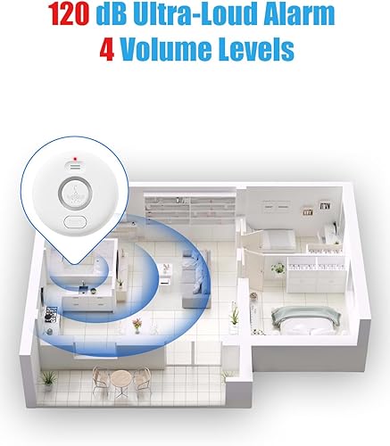 Miniatura 3 de Paquete de 5 detectores de alarma de fugas de agua, sensor de agua de alerta de 120 dB, impermeable IP66, alerta sensible de fugas y goteo, fácil