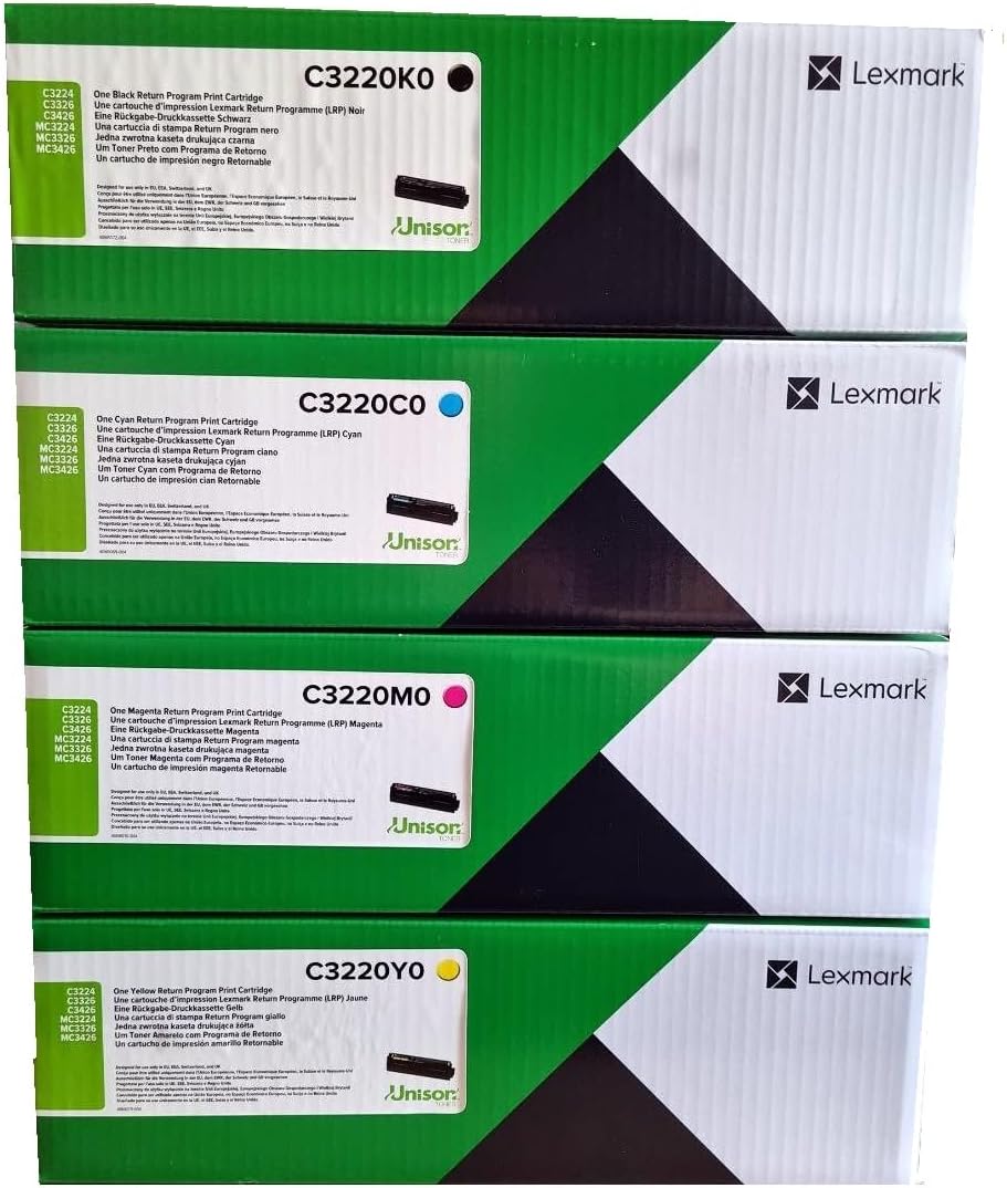 Lexmark Original Toner Set C3220, C3220K0, C3220C0, C3220M0, C3220Y0 ...