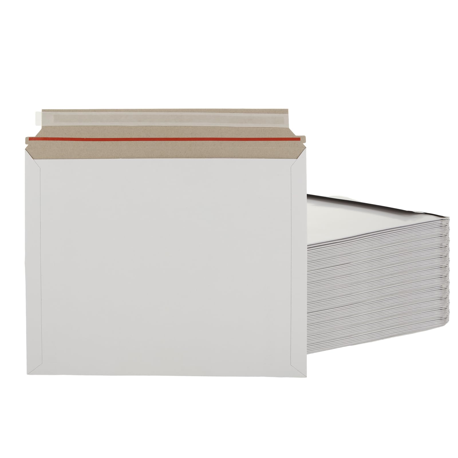 RHBLME 60 Pack Mailing Envelopes, 14x11 Inches Cardboard Envelopes Rigid Mailers with Peel & Seal Closure, Stay Flat Mailers for Paper Document Photos Pictures Magazine Certificate